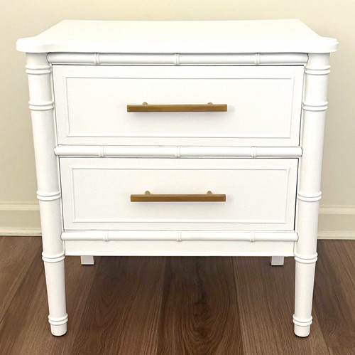 Vintage Henry Link Bali Hai Faux Bamboo 2-Drawer Nightstand