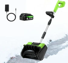 21V Cordless Snow Shovel,12-Inch Electric Snow Blower,4Ah Battery Powered Snow R