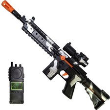 Machine Gun Toy Set, Radio Toy, Black Camouflaged Black Rifle Toy, 23 Inches