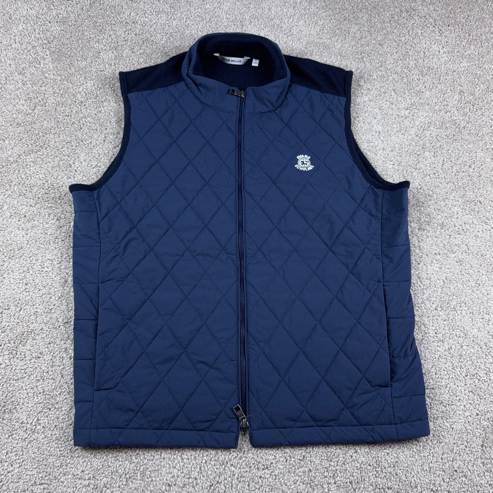 Peter Millar Vest Mens Large Blue Sutton Evans Scholars Insulated Gilet Puffer