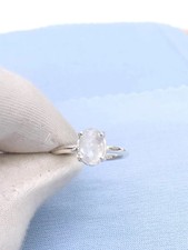 AAA Natural Certified White Sapphire Ring 5.00 Carat, 925 Sterling Silver