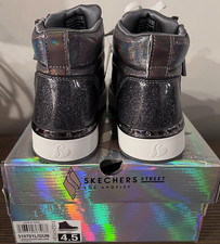 SKECHERS Street Los Angeles kids High Top Sneakers Glitter Lace-Up Zip