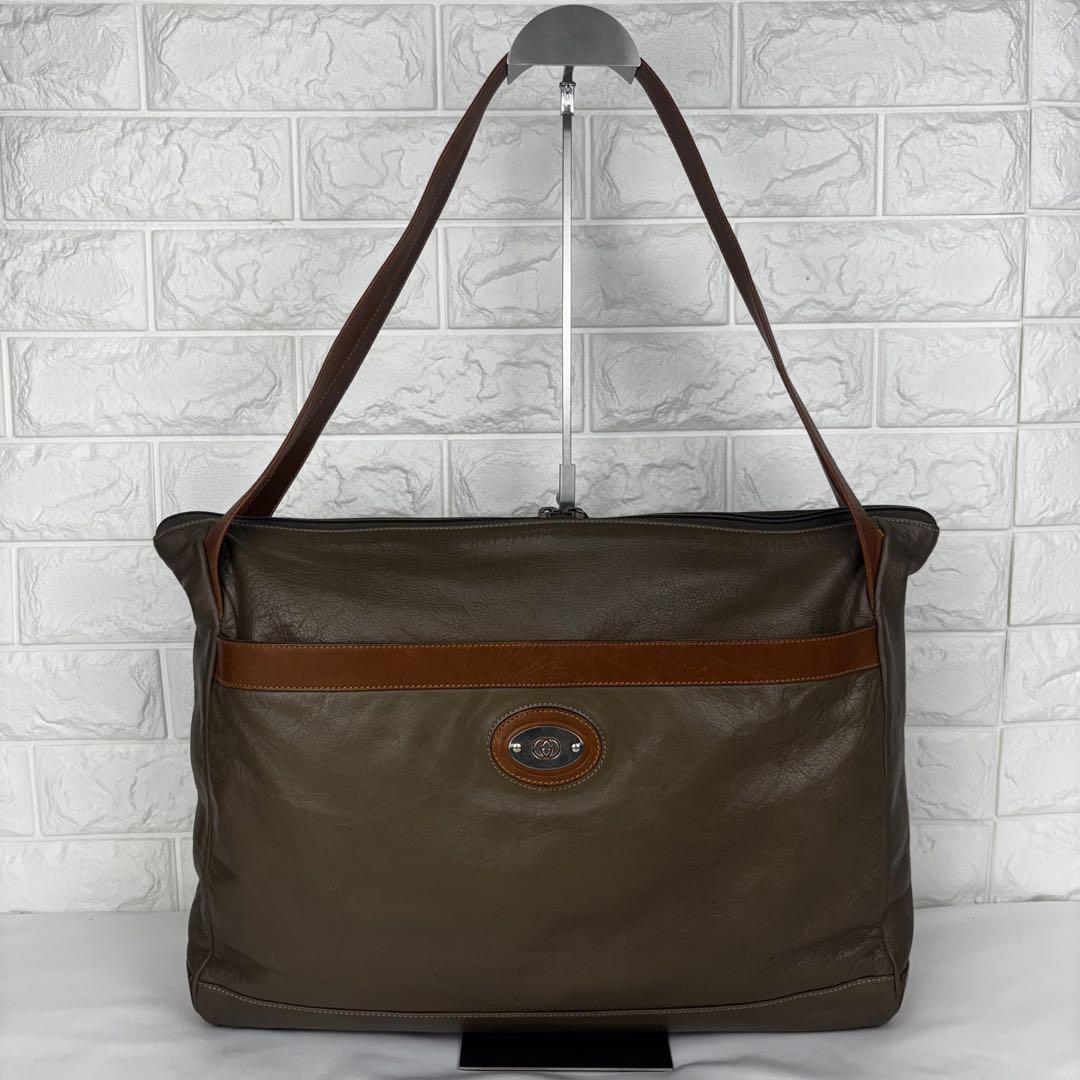 ✨希少✨　70s オールド グッチ GUCCI オリーブグリーン トートバッグ 70s Old Gucci Olive Green Tote Bag from Japan | eBay
