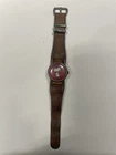 Vintage Timex Snoopy Watch Red DialSwiss Made Runs Peanuts 1960s 1970s