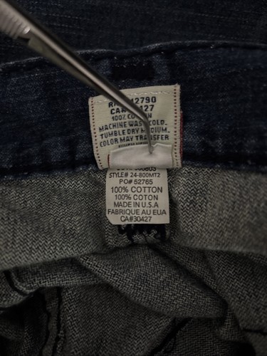 True Religion Bobby Super T Jeans Mens 38x34 Blue Denim Thick Stitch USA Made - Picture 7 of 7