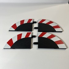 4 Pc Carrera 5.5" Outside Border/Edge Slot Car Race Red Track Left/Right Pairs