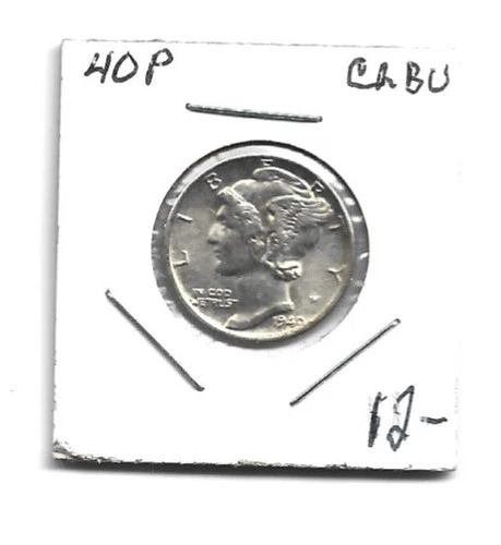 1940P MERCURY DIME CH BU UNUSUAL PRE WAR DATE