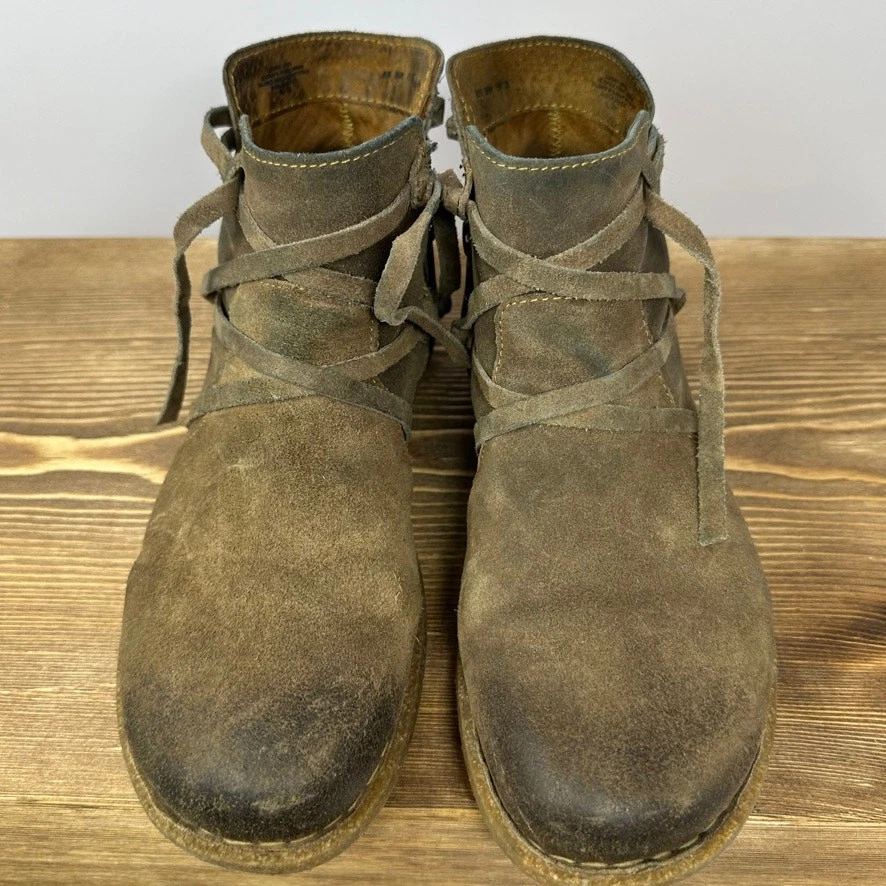 Born TARKILN Leather Ankle Boots Womens 8 US/ 39 Distressed Brown Comfort Shoes - Image 3 of 4