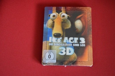 Ice Age 3 Die Dinosaurier sind los Bluray 3 D / 2 D Lenticular Steelbook NEU !!