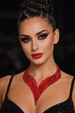 Ballroom dance dress jewelry rhinestone Necklace Handmade dance jewelry