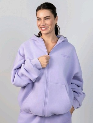 Comfrt Pastel Zip Hoodie Limited Edition: Lavender Large