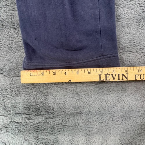 Vintage Y2K Nike Men's Small Blue Silver Tag Baggy Fleece Sweatpants BLEACH - Picture 8 of 12