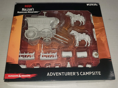 D&D Nolzur's Marvelous Miniatures: Adventurer's Campsite WZK73220 Damaged Box