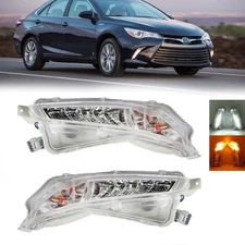 LED Fog Light Fit 2015-2017 Toyota Camry XSE XLE Bumper  Turn Signal Lamp DRL 15