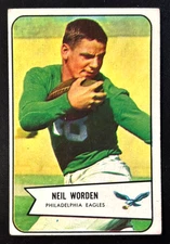 Vintage 1954 Bowman Football #120 NEIL WORDEN Rookie Philadelphia Eagles RC EX