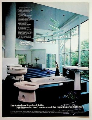 Vintage 1987 American Standard Roma Suite Luxury Bathroom Magazine Ad Ephemera