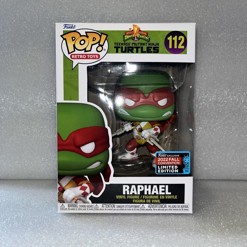 Funko Pop! Power Rangers x Ninja Turtles Raphael #112 2022 Fall Con LE