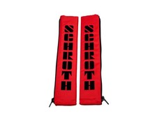 Schroth Gurtpolster rot 2" (50mm) mit Flock - 1 Paar