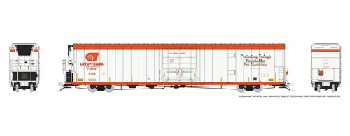Rapido ~ Escala HO ~ Greenbrier 72' Frigorífico ~ Cryo-Trans ~ Río Mississippi #5142 | Condition: New