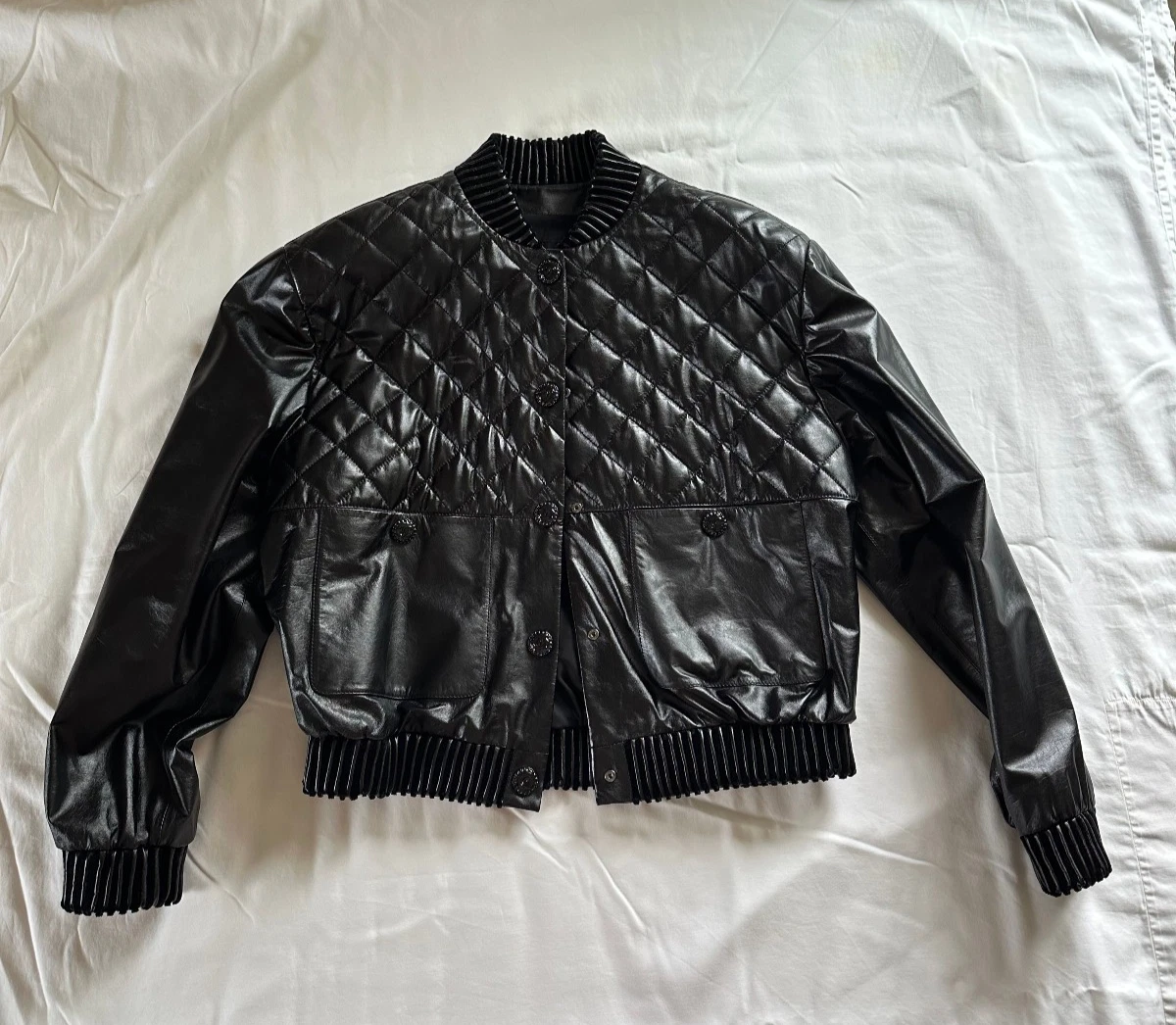 CHANEL Leather Outer Shell Black Coats, Jackets & Vests for Women