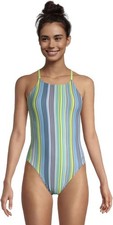 Speedo Women s One Piece Swimsuit Endurance Tie Back Printed Bionic Tropical