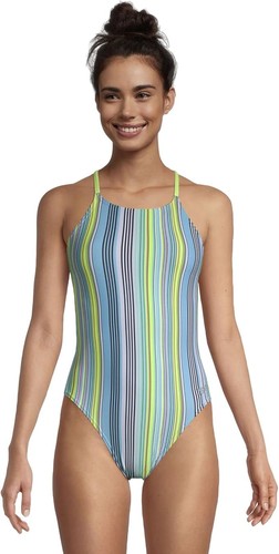 Speedo Women’s One Piece Swimsuit Endurance Tie Back Printed Bionic Tropical