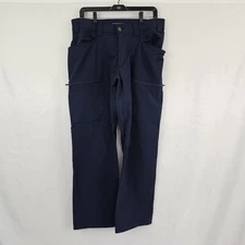 Duluth Trading Men's Flexpedition Pants Navy Blue Nylon Stretch 34 x 32