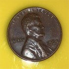1965 Lincoln Memorial Small Cent BN Circulated Philadelphia No Mint Mark-red dye — photo 1