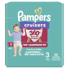 Pampers Cruisers 360 Diapers - Size 3, 26 Count, Pull-On Gold