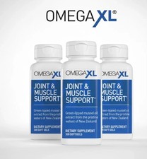 3Pack Omega XL 300 Capsules-Green Lipped Mussel Joint  Muscle Relief Supplement