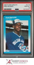 1987 FLEER UPDATE #U-75 FRED McGRIFF BLUE JAYS HOF PSA 10