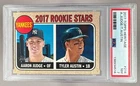 4514 Aaron Judge Tyler Austin 2017 Topps Heritage Yankees Rookie Stars RC PSA 7