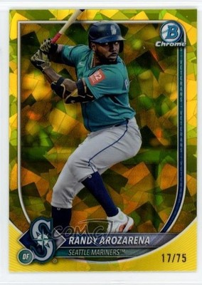 2025 Bowman Chrome Sapphire Yellow 17/75 Randy Arozarena #35 0hr