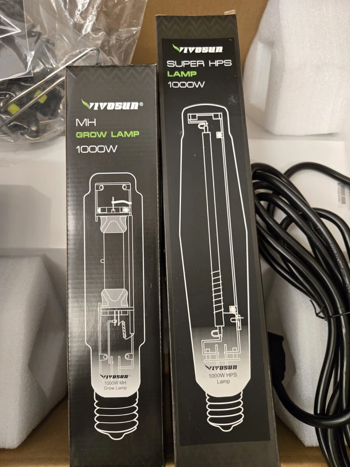 Vivosun 1000 Watt HPS/MH grow light kit Bundle Lights Ballast Timer & Hood NEW  Foto 4 de 4