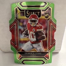 2021 Select derrick gore Neon Green Die-Cut Prizm Club Level RC 38/349