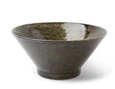 7.5" Moss Green Ramen Bowl Made In Japan