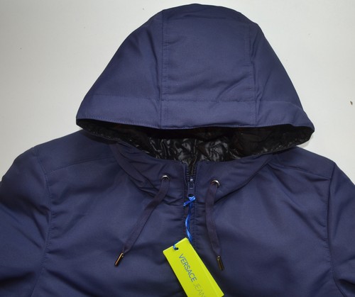 NWT Versace Jeans by Gianni Versace Jacket Reversible Hooded Puffer Coat - Picture 7 of 14