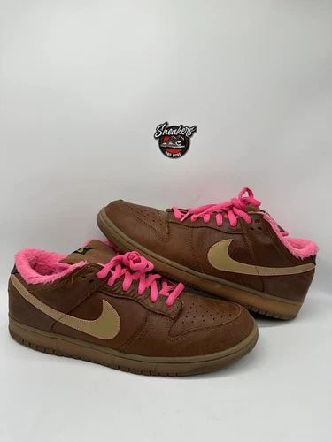 Nike SB Dunk Low Premium SB Gibson Guitar Case 313170-271 Brown Pink Size 14