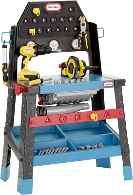 LITTLE TIKES 2-in-1 Buildin' to Learn Dual Motor & Wood Workshop 50+ Teile NEU
