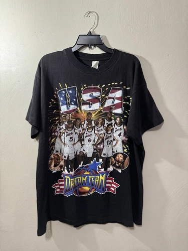 90s NBA Dream Team USA Olympics Rap Tee Size XL Bay 1990s vintage concert t-shirt, vintage, size XL, single stitch, B+ condition