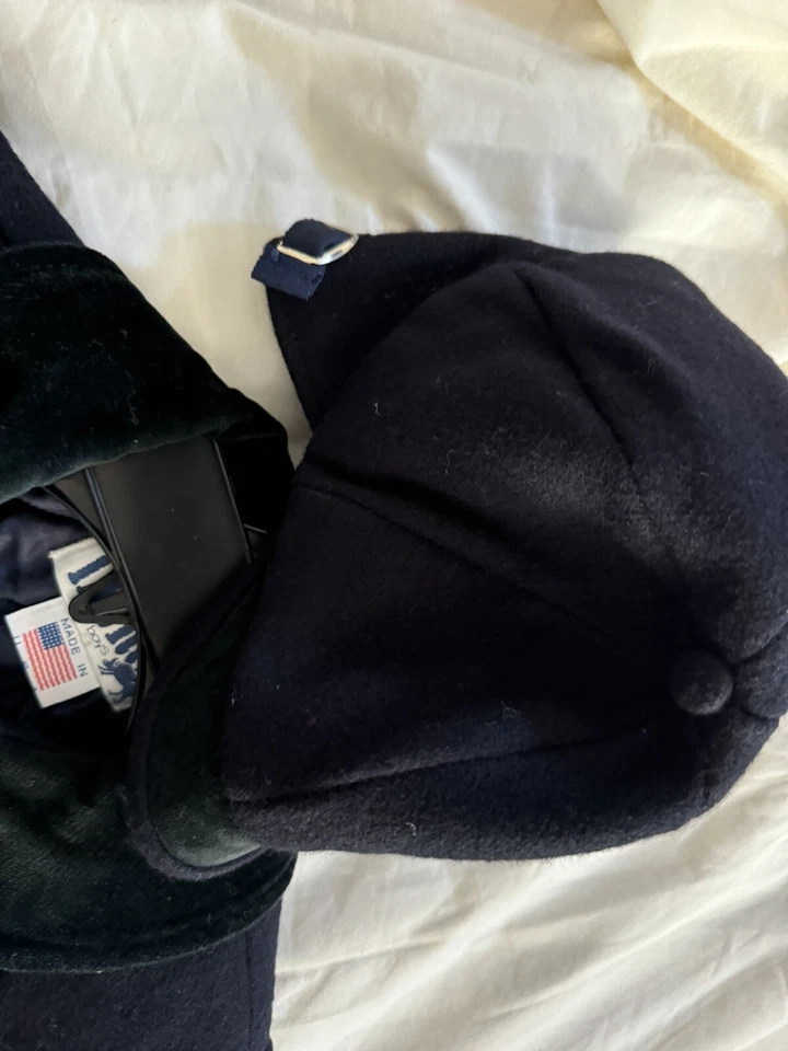 Abrigo y sombrero de lana azul marino vintage Taurus para niños Ver descripción para talla, 3? Foto 3 de 4