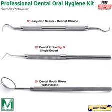 New Dental Tooth Cleaning Kit Dentist Scraper Pick Tool Calculus Plaque Remover