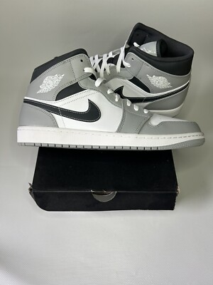 Nike Air Jordan 1 Mid Light Smoke Grey Anthracite  EU 47    US 12,5