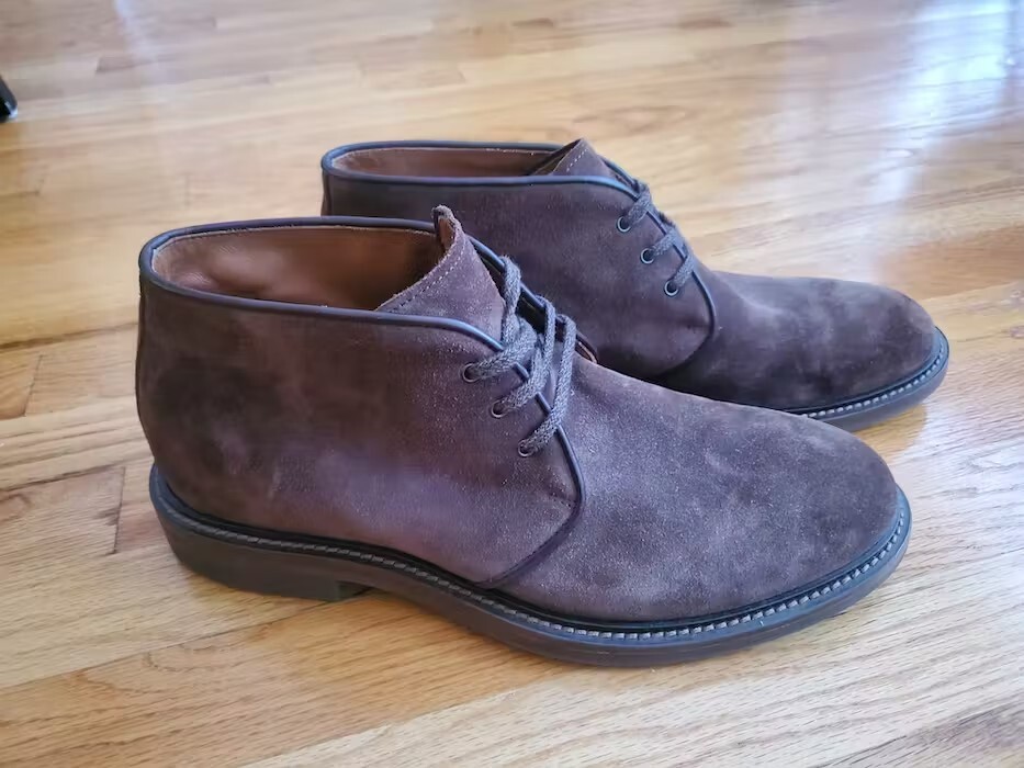 Aquatalia Raphael Oxford Waterproof Chukka Boots in Brown Suede GOLLIARD CHUKKA BOOT – Aquatalia® main image 4