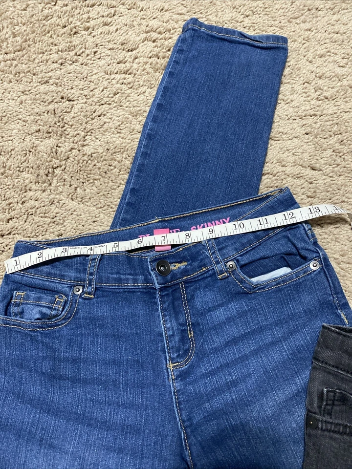 Juego de 2 lugares talla 10 elásticos azules ajustados y negros súper ajustados Foto 2 de 4