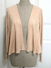 Chelsea & Violet Women's Faux Suede Cardigan Jacket Size Xs Blush Pink Nwt