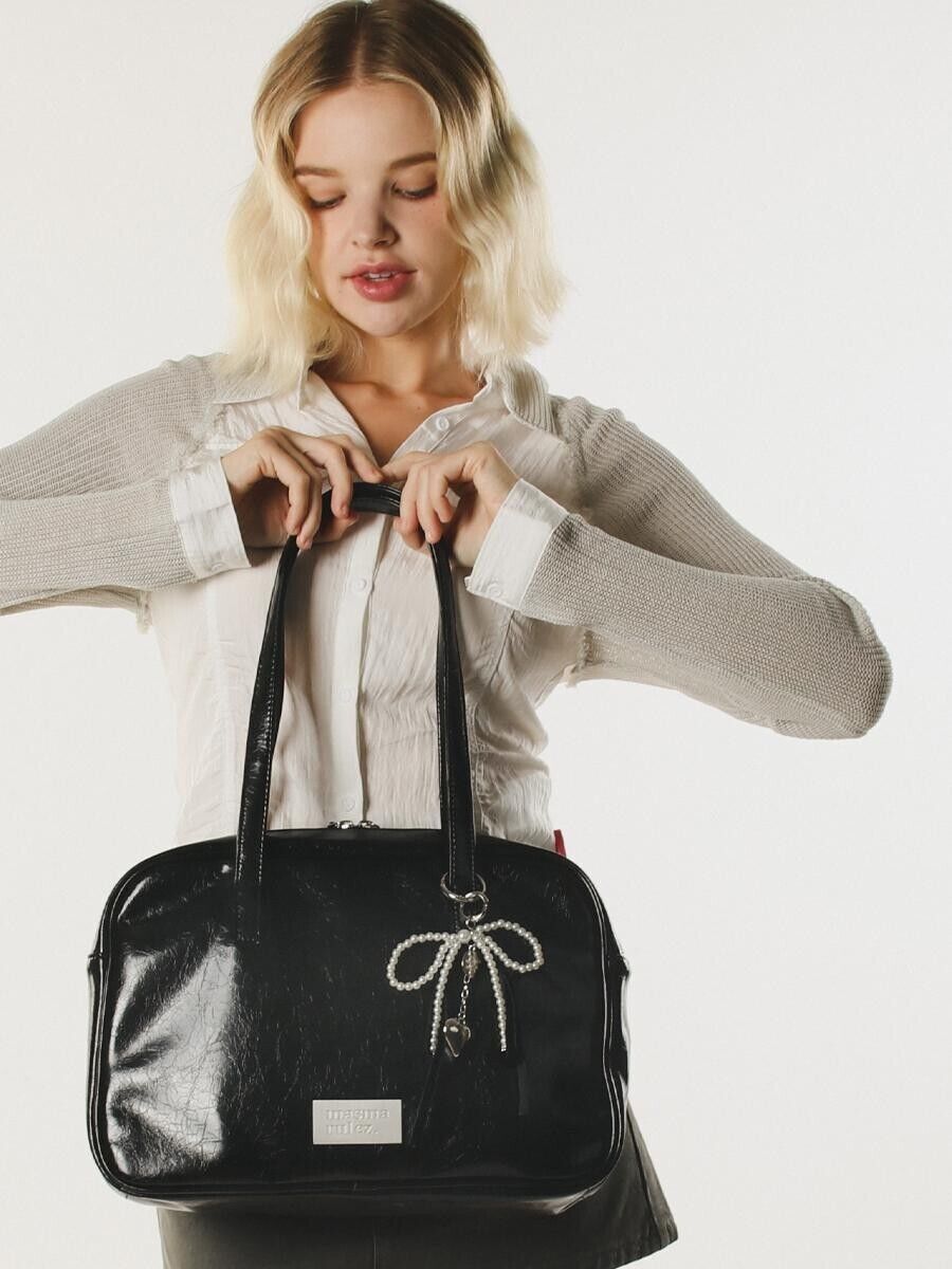 ★masmarulez★ 304 leather pouch shoulder bag Black Masmarulez] Korean 304 Leather Pouch Shoulder Bag Black | eBay