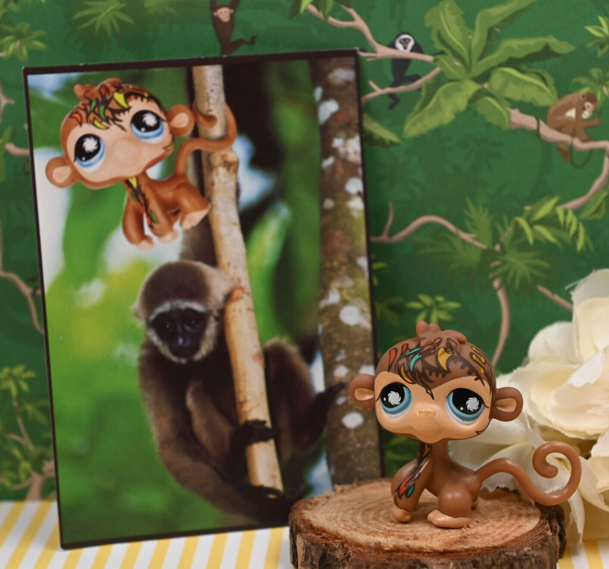 Figurine Littlest Pet Shop Singe N°946 - Version Postcard - Occasion - Hasbro