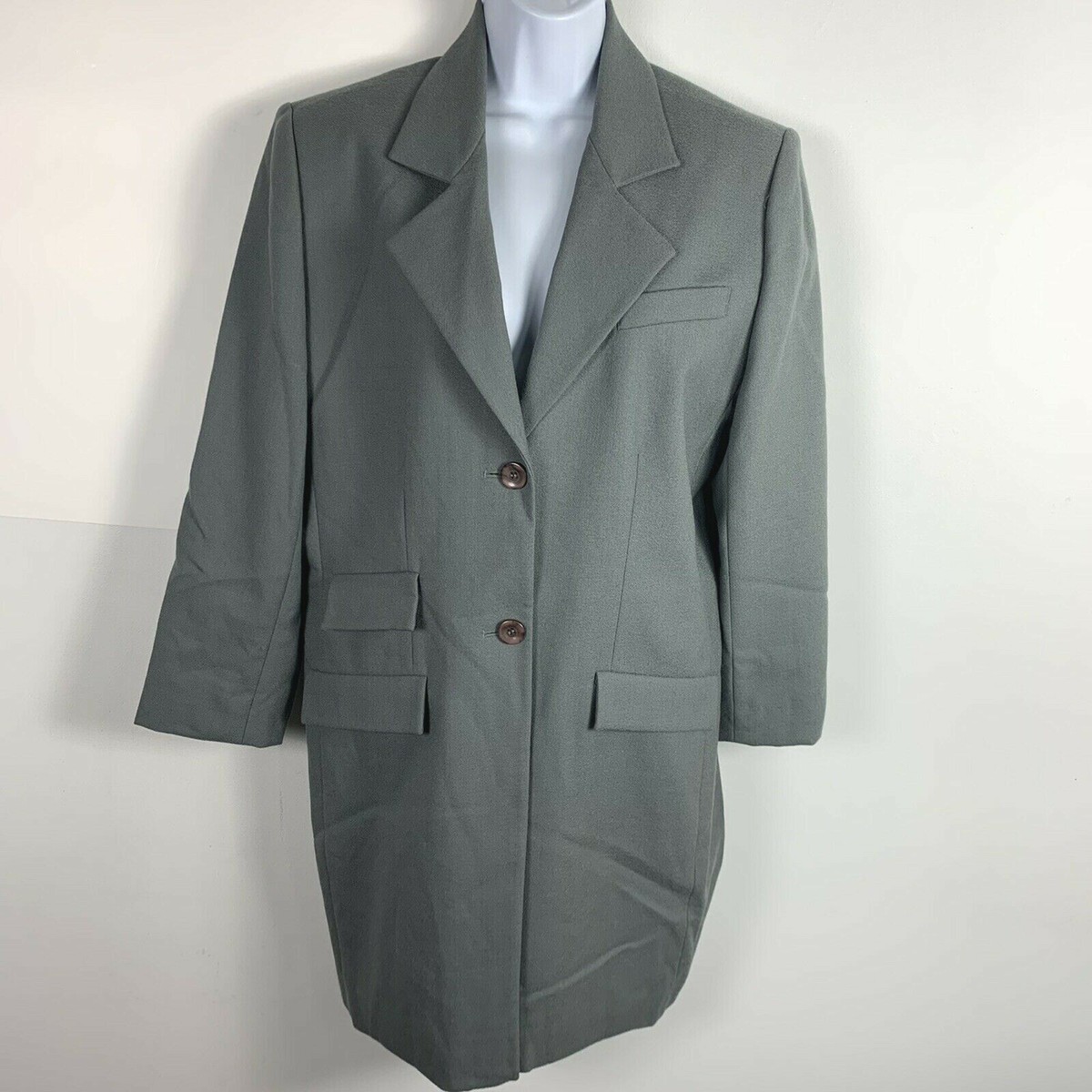 VINTAGE Focus 2000 Charles Glueck Womens Blazer Jacket sz 10 Gray