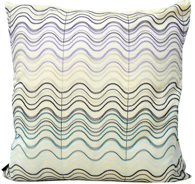 MISSONI HOME CUSHION COVER EMBROIDERED COTTON DBLESID 16x16'' 40x40cm MARILYN 170